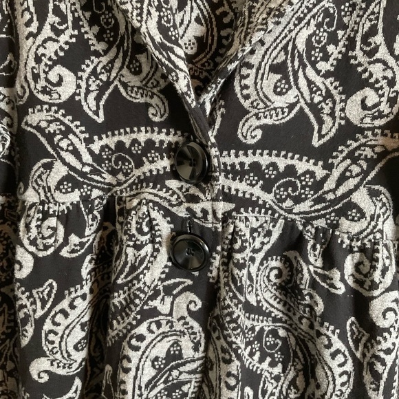 Style Co Paisley Cardigan Light Coat Long size X-Large 100% cotton - Picture 5 of 11